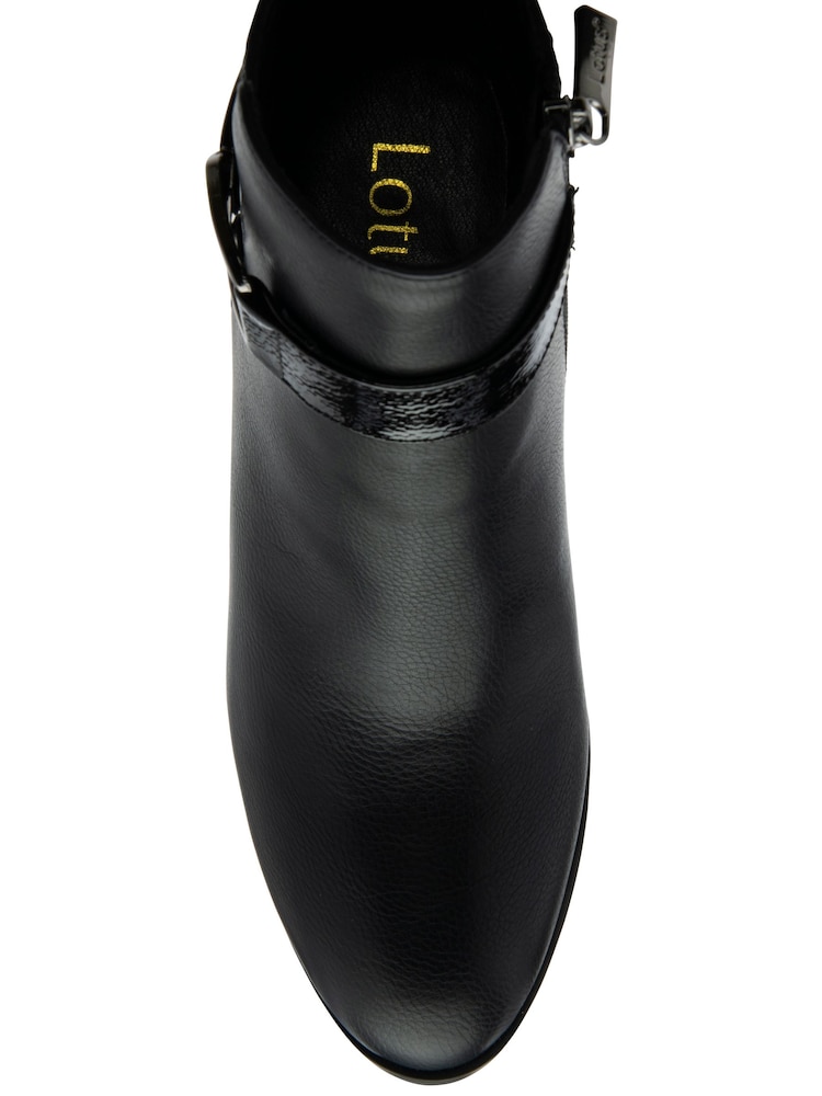 Schwarz - Lotus Stiefeletten zum Schnüren in Lackoptik - Bild 4 von 4 Schwarz - Lotus Stiefeletten zum Schnüren in Lackoptik - Bild 4 von 4