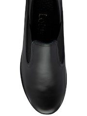 Lotus Black Leather Slip-On Wedge Shoes - Image 4 of 4
