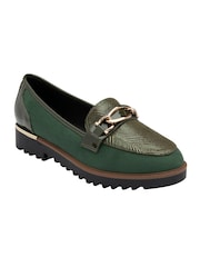 Lotus Green Cleated Sole Loafers - Image 1 of 4
