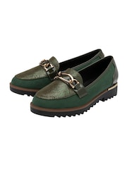Lotus Green Cleated Sole Loafers - Image 2 of 4