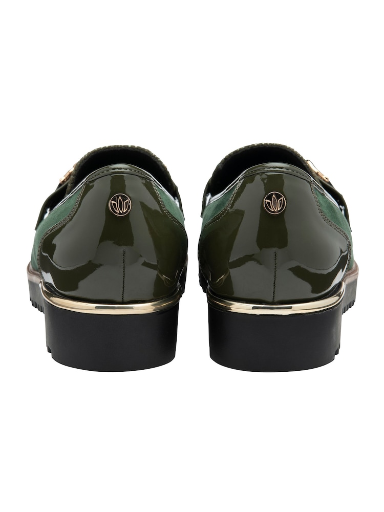 Lotus Green Cleated Sole Loafers - Image 3 of 4
