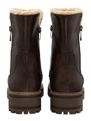 Lotus Brown Zip-Up Ankle Boots - Image 3 of 4