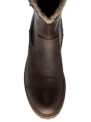 Lotus Brown Zip-Up Ankle Boots - Image 4 of 4