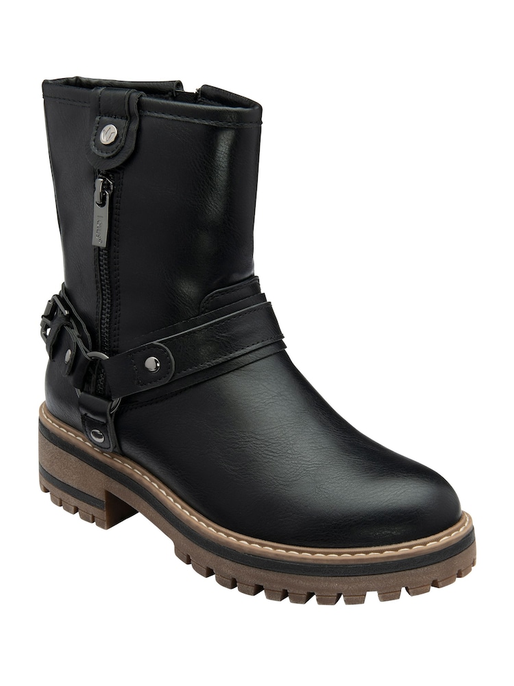 Lotus Black Zip Up Ankle Boots - Image 1 of 4