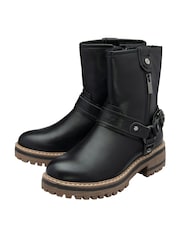 Lotus Black Zip Up Ankle Boots - Image 2 of 4