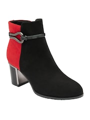 Lotus Black Heeled Ankle Boots - Image 1 of 4