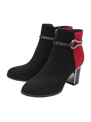 Lotus Black Heeled Ankle Boots - Image 2 of 4