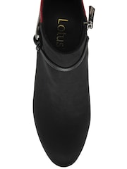 Lotus Black Heeled Ankle Boots - Image 4 of 4
