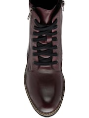 Lotus Purple Leather Ankle Boots - Image 4 of 4