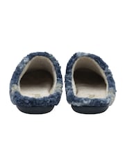 Lotus Blue Winter Polka Dot Mule Slippers - Image 3 of 4
