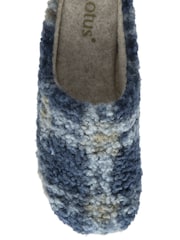 Lotus Blue Winter Polka Dot Mule Slippers - Image 4 of 4
