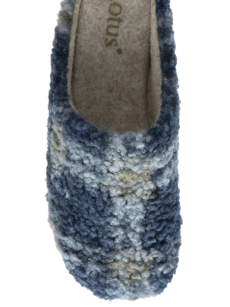 Lotus Blue Winter Polka Dot Mule Slippers - Image 4 of 4