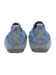 Lotus Blue Quilted Textile Slippers - Image 3 of 4