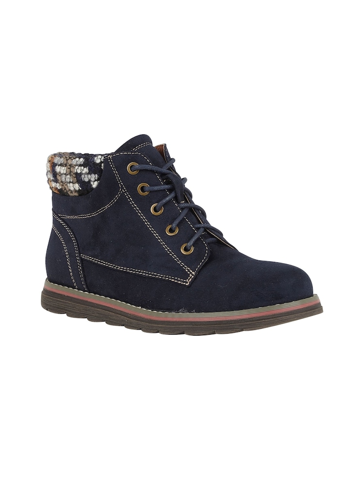 Lotus Blue Zip-Up Ankle Boots - Image 1 of 4