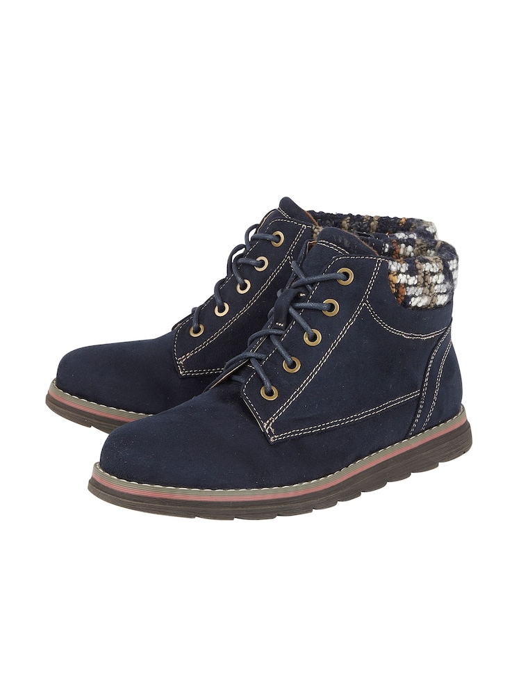 Lotus Blue Zip-Up Ankle Boots - Image 2 of 4