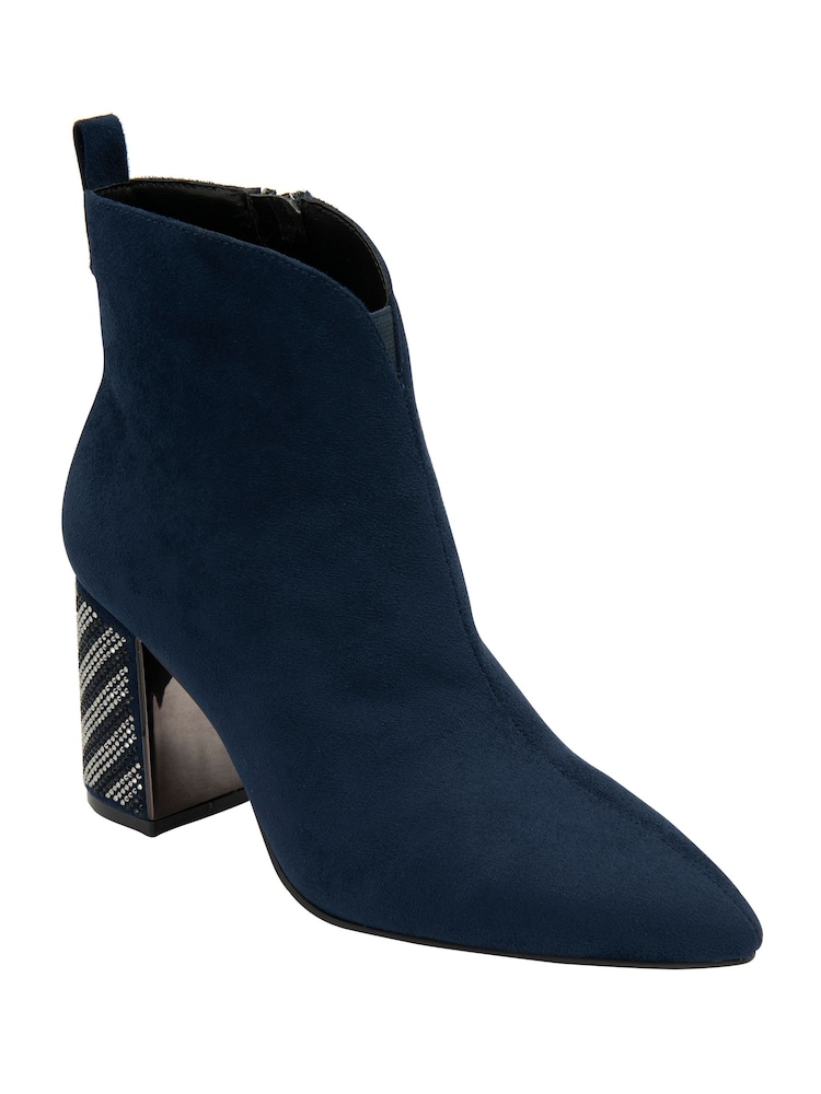 Lotus Blue Pointed-Toe Ankle Boots - Image 1 of 4