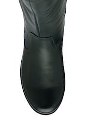 Lotus Green Leather Wedge Mid-Calf Boots - Image 4 of 4