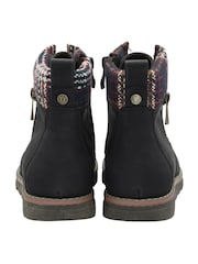 Lotus Black Zip Up Ankle Boots - Image 3 of 4