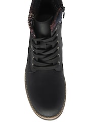 Lotus Black Zip Up Ankle Boots - Image 4 of 4