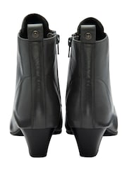 Lotus Grey Leather Block-Heel Ankle Boots - Image 3 of 4