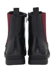 Lotus Black Zip-Up Flat Ankle Boots - Image 3 of 4
