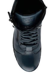 Lotus Blue Leather Zip-Up Ankle Boots - Image 4 of 4