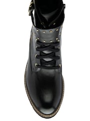 Lotus Black Leather Zip Up Ankle Boots - Image 4 of 4