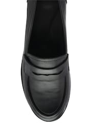 Lotus Black Leather Slip-On Wedge Shoes - Image 4 of 4