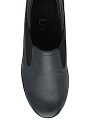 Lotus Blue Leather Slip-On Wedge Shoes - Image 4 of 4