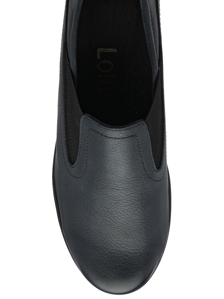Lotus Blue Leather Slip-On Wedge Shoes - Image 4 of 4 Lotus Blue Leather Slip-On Wedge Shoes - Image 4 of 4