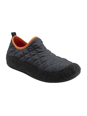Lotus Grey Quilted Full Shoe Slippers - Image 1 of 4