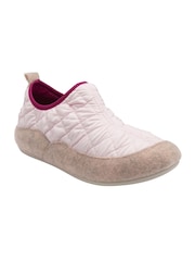 Lotus Pink Quilted Textile Slippers - Image 1 of 4