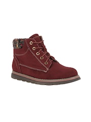 Lotus Red Zip-Up Ankle Boots - Image 1 of 4