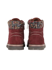Lotus Red Zip-Up Ankle Boots - Image 3 of 4