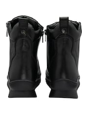 Lotus Black Leather Zip-Up Ankle Boots - Image 3 of 4