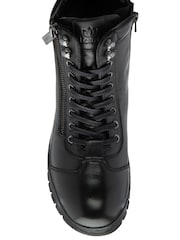 Lotus Black Leather Zip-Up Ankle Boots - Image 4 of 4