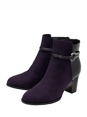 Lotus Purple Heeled Ankle Boots - Image 2 of 4