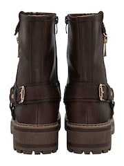 Lotus Brown Zip-Up Ankle Boots - Image 3 of 4
