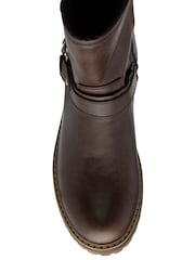 Lotus Brown Zip-Up Ankle Boots - Image 4 of 4
