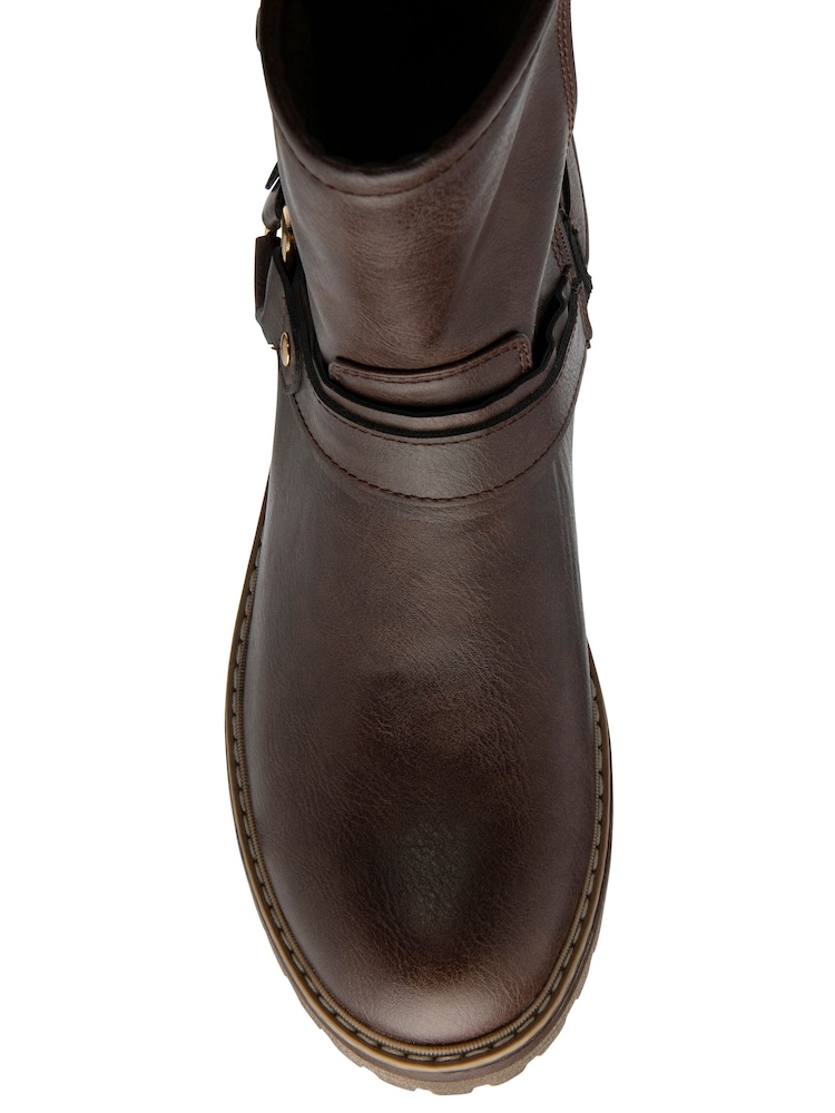 Lotus Brown Zip-Up Ankle Boots - Image 4 of 4