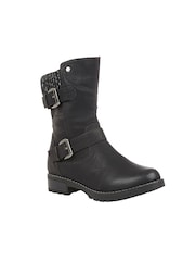 Lotus Black Mid-Calf Boots - Image 1 of 4