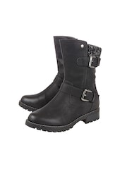 Lotus Black Mid-Calf Boots - Image 2 of 4