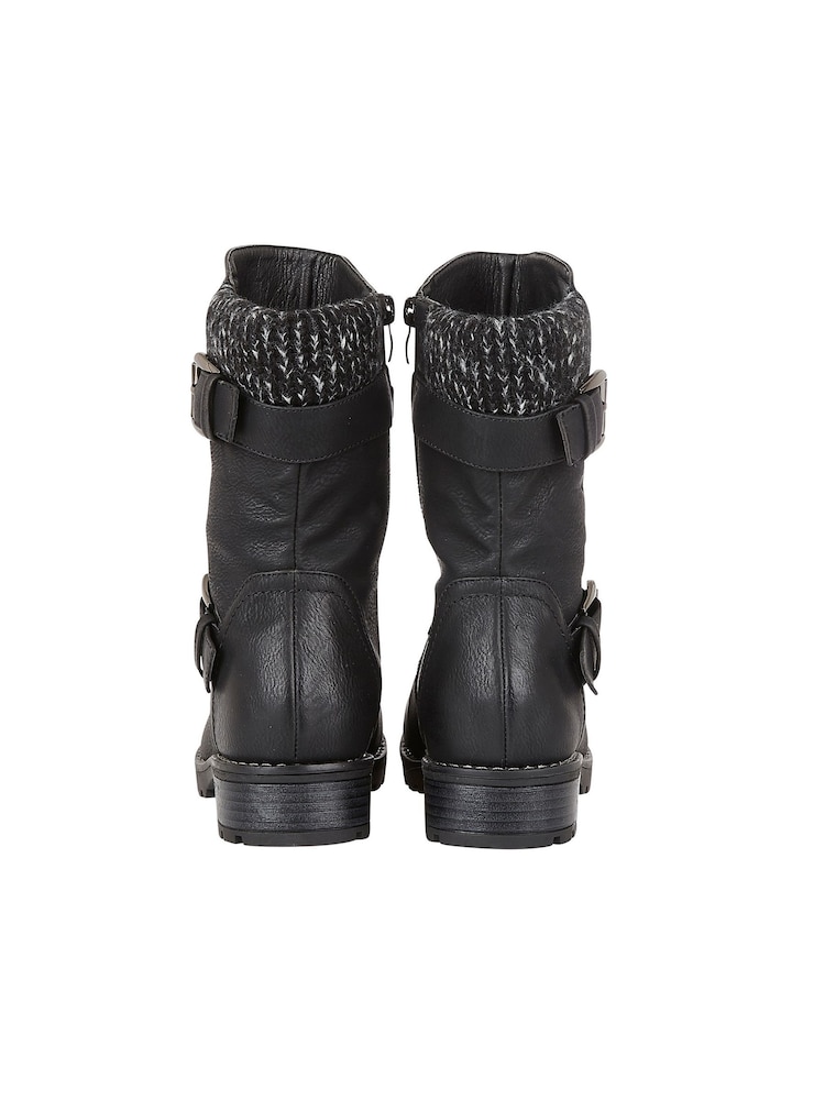 Lotus Black Mid-Calf Boots - Image 3 of 4