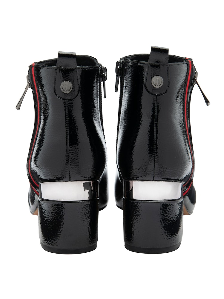 Lotus Black Heeled Ankle Boots - Image 3 of 4