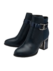 Lotus Blue Patent Lace-Up Ankle Boots - Image 2 of 4