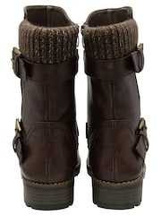 Lotus Brown Mid-Calf Boots - Image 3 of 4