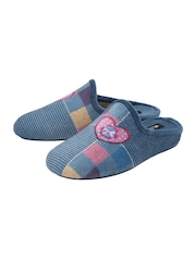 Lotus Blue Textile Mule Slippers - Image 2 of 4