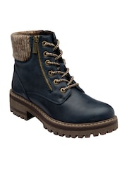Lotus Blue Zip-Up Ankle Boots - Image 1 of 4