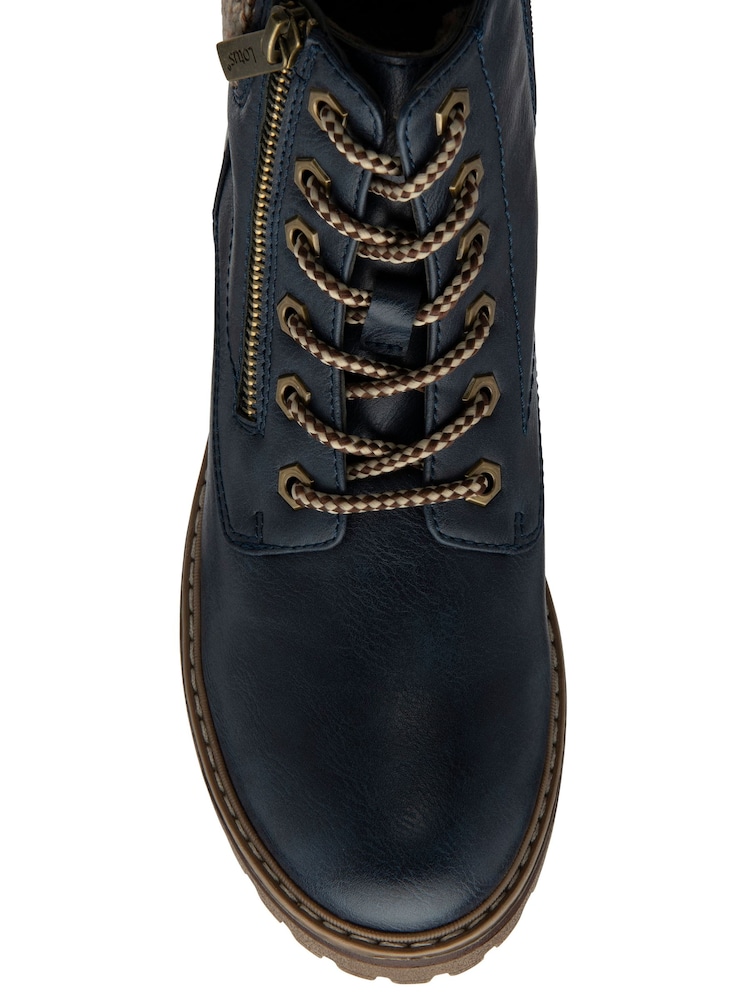 Lotus Blue Zip-Up Ankle Boots - Image 4 of 4