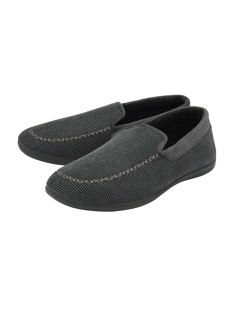 Lotus Grey Textile Full Shoe Slippers - Image 2 of 4